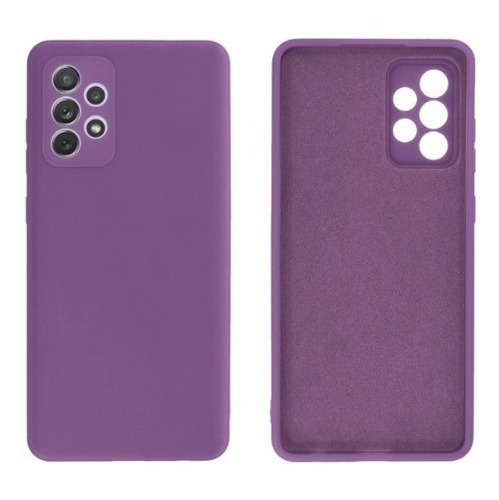 Capa Capinha Silicone Compatível A72 + Película 3d Cor Roxo + Película