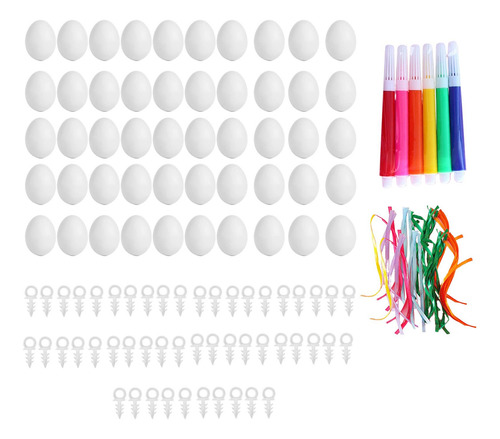 Kit De Huevos De Pascua Sin Pintar Diy 50 Piezas Para