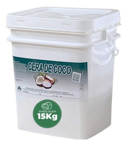 Balde 15kg Cera De Coco Solven Original P/ Vela 100% Natural