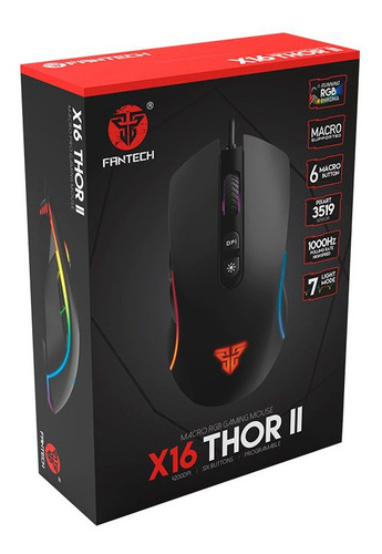Mouse Fantech Thor Ii X16 Gaming Usb 4.200 Dpi