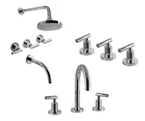 Comprar Combo Griferias Hidromet Sun Lever Bidet Lavatorio Ducha 