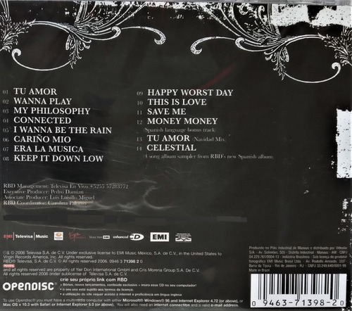Cd Rebeldes R B D - Rebels - Edição Inglês Novo Orig Lacrado