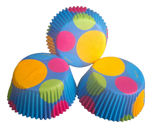 * Capacillos Azules Puntos Colores Intensamente Cupcakes