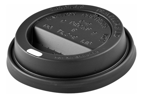 Tapa Plástico Para Vasos Bebida Caliente 8 Oz (100 Piezas) Negro