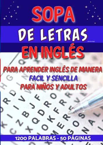 Libro : Sopa De Letras En Ingles Para Niños Y Adultos |...