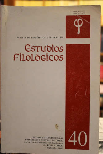 Revista De Lingüistica Y Literatura. Estudios Filológicos - 