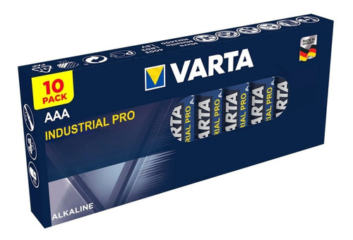 Caja Con 10 Pilas Varta Industrial Pro Lr03 4003