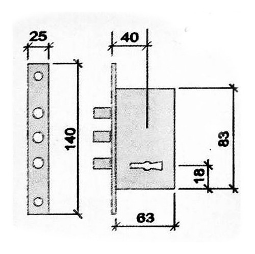 Cerrojo De Seguridad 3 Pernos Prive 211 Cerradura Oferta!