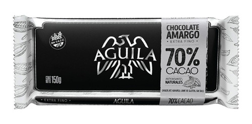 Chocolate Aguila 150g X15un 70% Cacao +barata La Golosineria