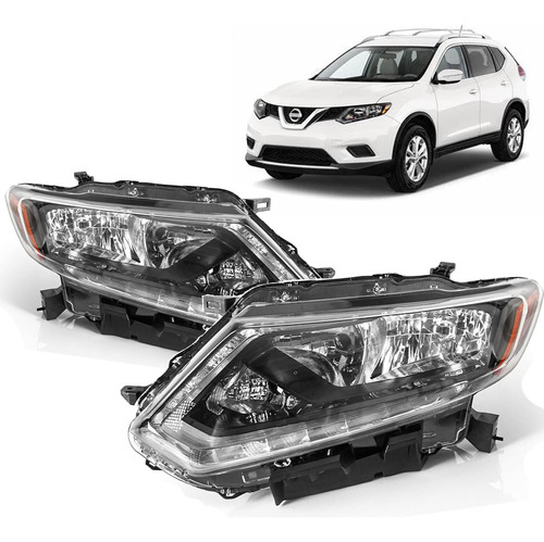 2 Faro Delantero Led Para Nissan Rogue -2016 Bombilla 1 Par