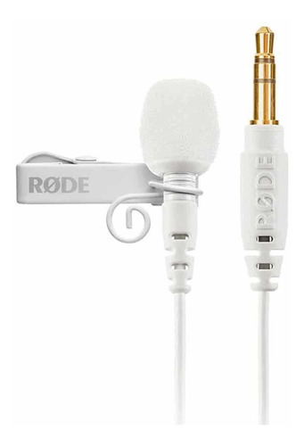 Micrófono Rode Lavalier Go Condensador Omnidireccional color blanco