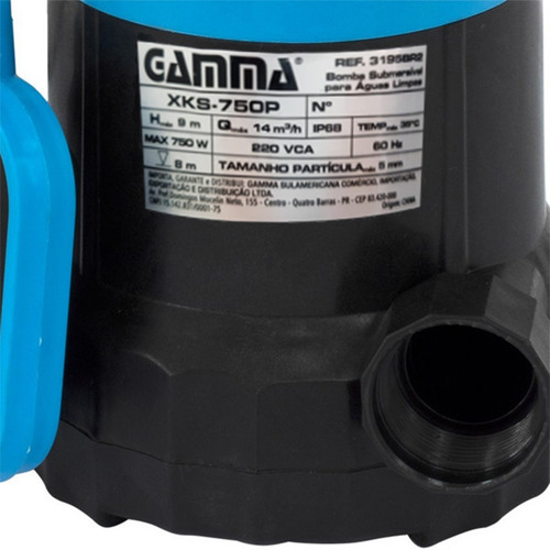 Bomba Submersível Para Águaa Limpas Gamma Xks - 750w