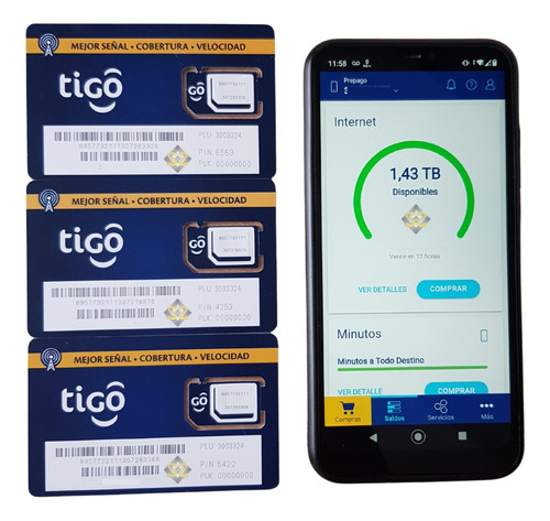 Sim Card Tigo Plan Datos 4g Ilimitado X 1 Mes Comparte Full