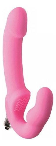 Strap On Vibrador Doble Penetracion Pegging + Gel Color Rosa