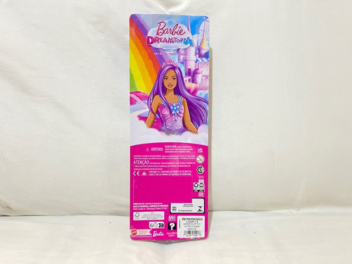 Muñeca Barbie Dreamtopia Hgr13 Basica Pelo Morado