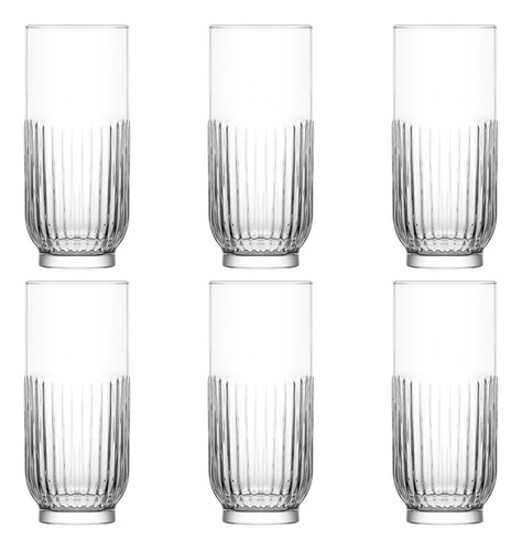 Juego 6 Vasos Tokio Highball Jaibolero Jaibol Vidrio 490ml