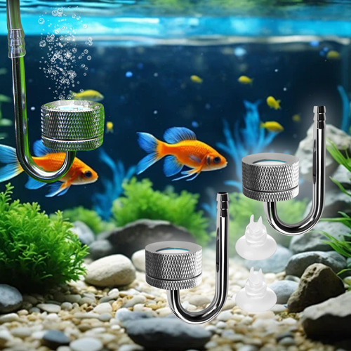 2 Difusores De Co2 Para Acuario Con Ventosas Compatible Con