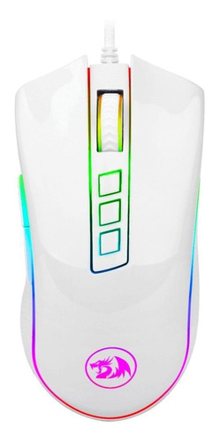 Imagen 1 de 3 de Mouse De Juego Redragon Cobra White M711-w White