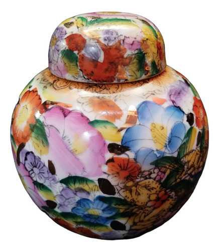 Jarron Potiche Porcelana Chino Floral