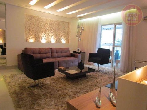 Apartamento Com 3 Dormitórios À Venda, 149 M² Por R$ 1.290.000 - Canto Do Forte - Praia Grande/sp - Ap5549