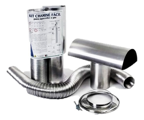 Kit Exaustor Chaminé Aquecedor A Gás 1,5m X 13,7cm Original