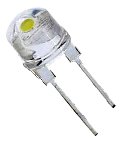 Diodo Led Sombrero De Paja- 8mm- 3v- 0,5w Blanco