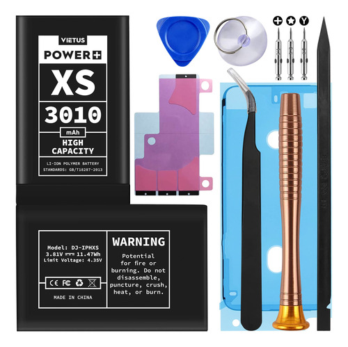 Vietus Bateria Para iPhone XS Kit Herramienta Reemplazo Alta