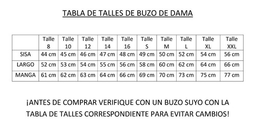 Buzo De Mujer Dama Con Capucha Prince Varios Colores Talle