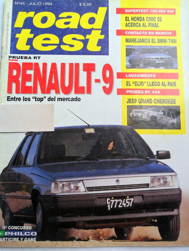 Road Test 45 Renault 9, Bmw 740i, Grand Cherokee, R. Clio 