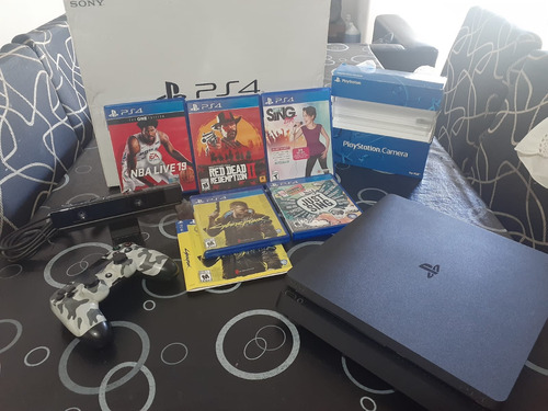 Playstation 4 Slim 1tb + Camara + Juegos Fisicos