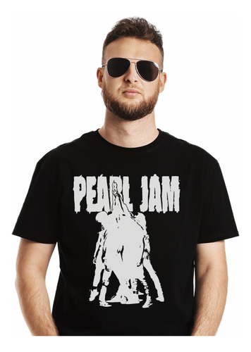 Polera Pearl Jam Ten Stencil Rock Impresión Directa