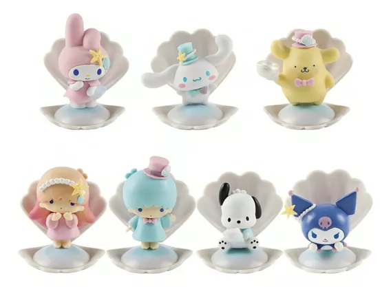 Set 6 Figuras Sanrio Kuromi My Melody Colección Marina