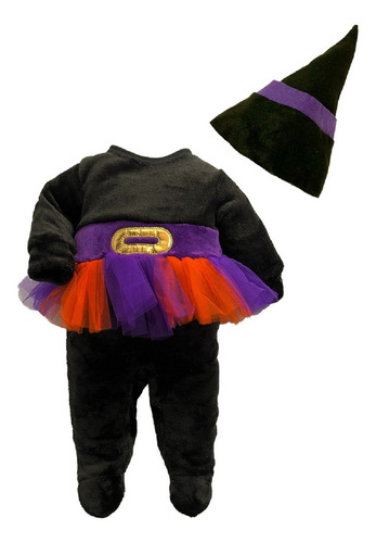 Mameluco Con Gorro Bordado Halloween