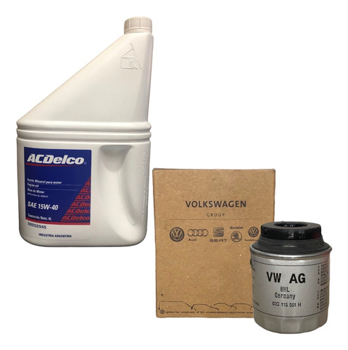 Kit Filtro Aceite Polo Indio 1.6 Cls + Aceite 15w40 Acdelco
