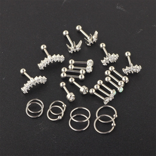 13 Pares De Aretes De 16g, 8 Mm, 6 Mm, Barra Tragus Para