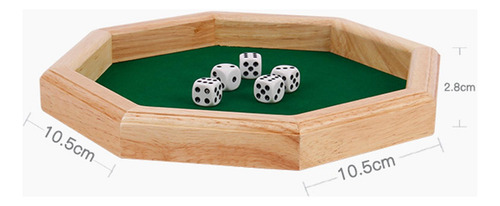 Bandeja De Madera De Lujo Con Forma De Octágono Para Juegos