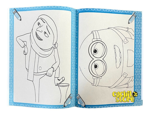 Pack 2 Libros Para Colorear Pintar Minions Con Juegos