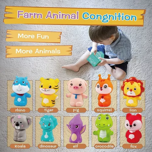 Juguetes de aprendizaje para niños de 1, 2, 3 años, 20 juguetes de animales  de granja, juguetes Montessori para contar, combinar y clasificar juegos