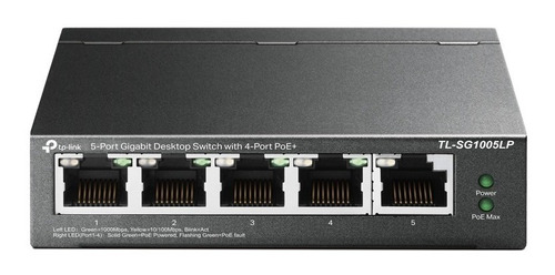Conmutador PoE Gigabit C/4 TP-Link TL-SG1005LP