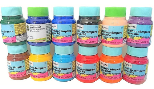 Pintura Tempera Gouache Profesional 37 Ml