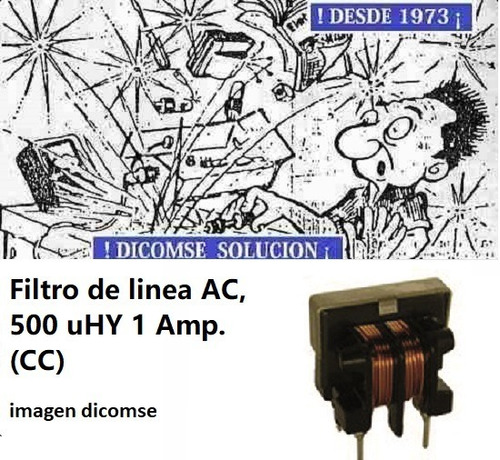 Filtro De Linea Ac, 500 Uhy 1 Amp. (cc)   Lfu9.8-501u-1a