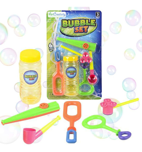 Artcreativity Juego De 6 Juguetes De Burbujas Para Ninos, Ju