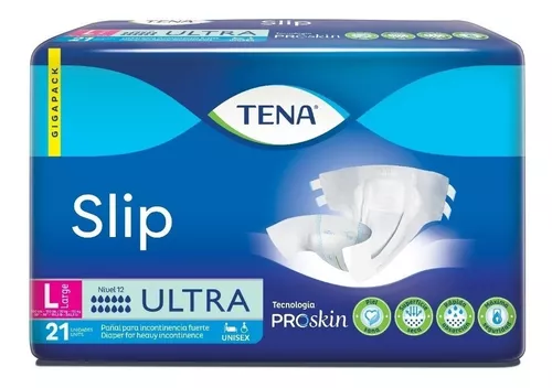 Pañal para Adulto TENA Slip Ultra Incontinencia Fuerte Talla S Paquete 21un