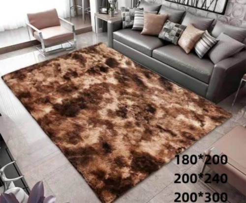 Alfombra Jaspeada Peluda Para Decorar 200x300 Cm Living Tf.