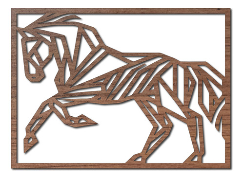 Cuadro Decorativo Caballo 55x40cm - Madera Fun Republic