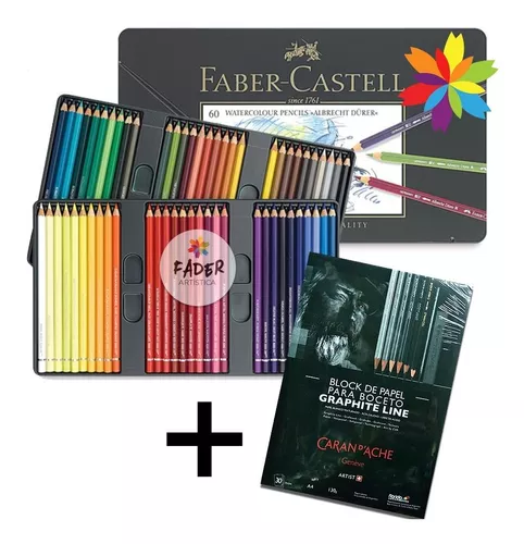 LÁPICES ACUARELABLES FABER-CASTELL ALBRECHT DURER ESTUCHE CON 60