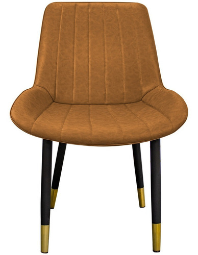 Silla Comedor Tapizada Vintage Elegante Restaurante Kit 2pzs Asiento Amarillo