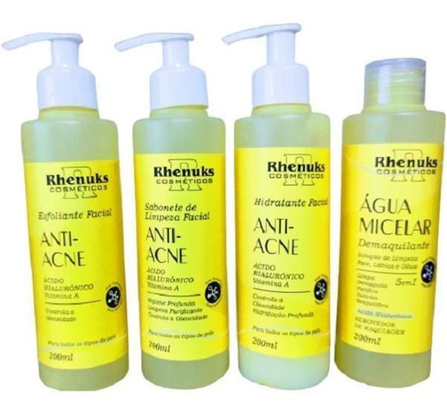 Kit Anti-acne Rhenuks - Limpeza Facial E Esfoliação