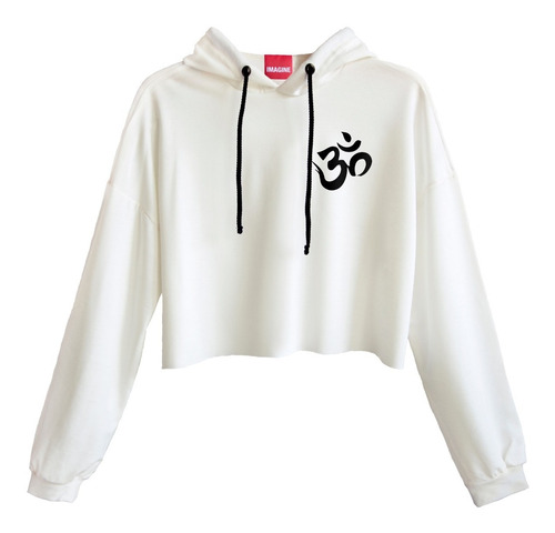 Cropped Hoodie Yoga Om Mantra Manga Larga Sudadera #810