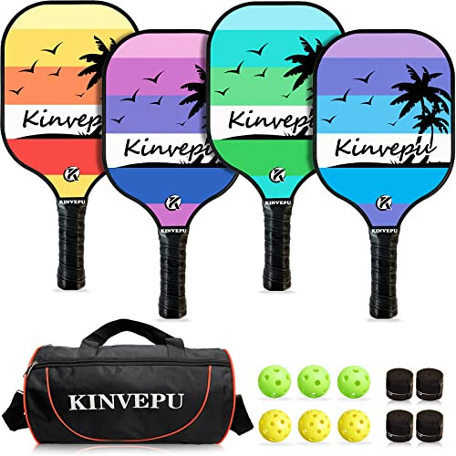 Paletas De Pickleball, Juego De 4 Paletas De Pickleball...